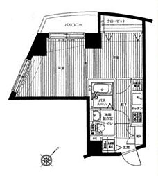フェニックス笹塚弐番館 2Kの間取図画像