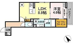 D-Bloom Court 1LDKの間取図画像