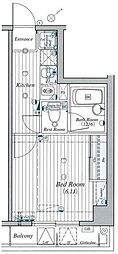 メディウス虎ノ門 1Kの間取図画像