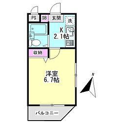 間取図画像 1K