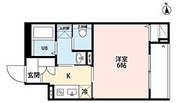 足立区六町3丁目アパート 1Kの間取図画像