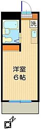 JR南武線 矢野口駅 徒歩3分の賃貸マンション 5階1Kの間取り