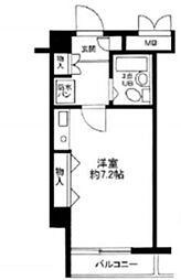 パークサイドフラット三茶 1階ワンルームの間取り