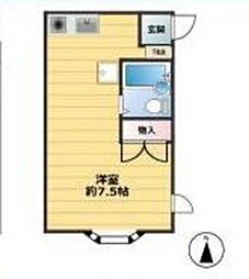 シエナ 1Kの間取図画像