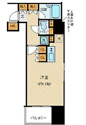 プレール・ドゥーク八丁堀 1Kの間取図画像