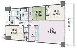 アイランドシティインフィニガーデンE棟 3LDKの間取図画像