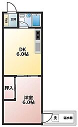 マンションふき 1DKの間取図画像