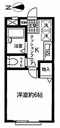 プルミエール吉祥寺 1Kの間取図画像