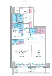 ガリシア西馬込 4階1LDKの間取り
