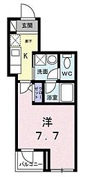 ライズ脇田町II 1Kの間取図画像