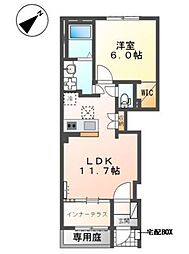 エクステンド・Y 1LDKの間取図画像