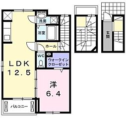 プロムナード・2 1LDKの間取図画像