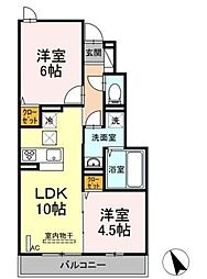 GFhills 2LDKの間取図画像