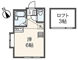MKハイツ天王町 ワンルームの間取図画像