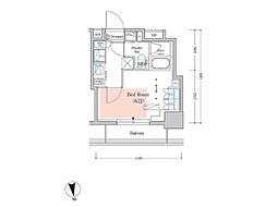 プライムアーバン品川中延 1Kの間取図画像
