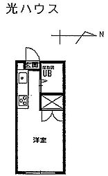 光ハウス ワンルームの間取図画像