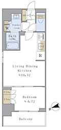 ブリリアイスト駒込 4階1LDKの間取り