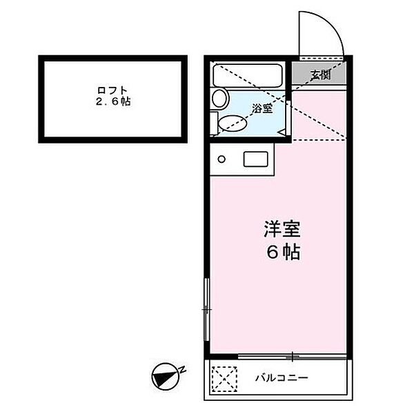 アスティ千草台 207｜神奈川県横浜市青葉区千草台(賃貸アパート1R・2階・13.34㎡)の写真 その2