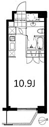 フレンシア麻布十番ノース 1Kの間取図画像
