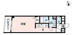 メープルハイツ 1Kの間取図画像
