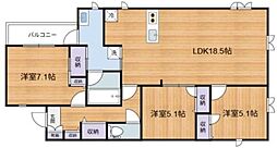 凛樹 3階3LDKの間取り