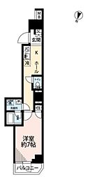 プレール・ドゥーク池上II 1Kの間取図画像