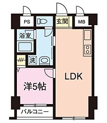 グリシーヌ西葛西 1LDKの間取図画像