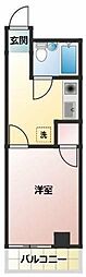 ハイツ356第6 1Kの間取図画像