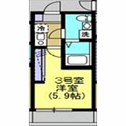 コート・カリーナ 1Kの間取図画像
