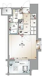 サヴォイ博多ブールバール 1Kの間取図画像