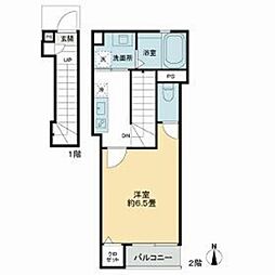 コンフォート明大前 2階1Kの間取り