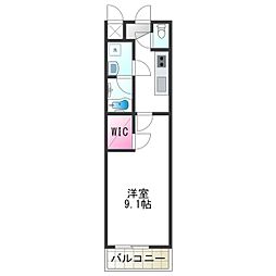 モンサント旭町 1Kの間取図画像