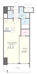 浅草グレイスフルリッチマンション 1LDKの間取図画像