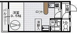 アイビーハウス ワンルームの間取図画像