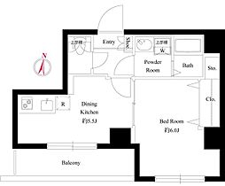 LiveCasa両国北斎通り 1DKの間取図画像
