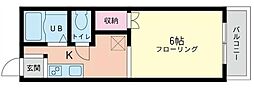 パナハイツパルス小机 1Kの間取図画像