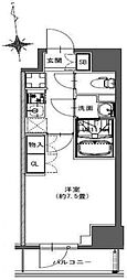 ラドゥセール東神田 1Kの間取図画像