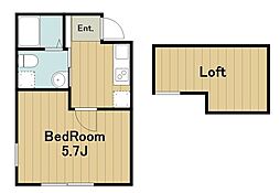 小田急小田原線 鶴川駅 徒歩7分の賃貸アパート 1階1Kの間取り