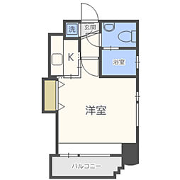 エステート.モア大濠公園通り 1Kの間取図画像