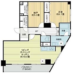 稲毛ブルースカイハイツ 1SLDKの間取図画像