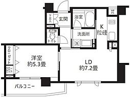 クリオ渋谷ラ・モード 2階1LDKの間取り