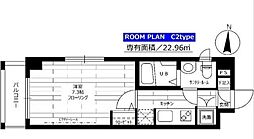 東急多摩川線 矢口渡駅 徒歩7分の賃貸マンション 1階1Kの間取り