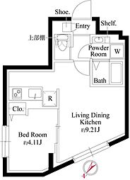 エルファーロ明大前3 401 4階1LDKの間取り