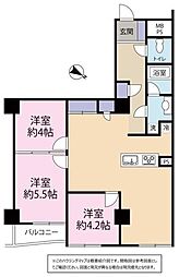 ドミール五番町 11階3LDKの間取り