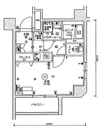 スカイコート中野沼袋 1Kの間取図画像