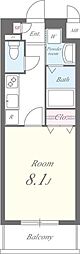 Famille桜上水 1Kの間取図画像
