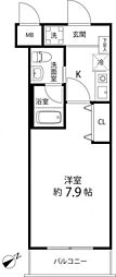 ルート相模ケ丘 1Kの間取図画像