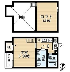 ラピス検見川 ワンルームの間取図画像