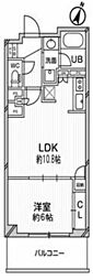 ドゥーエ大宮 1LDKの間取図画像