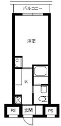 スカイコート神田2 1Kの間取図画像